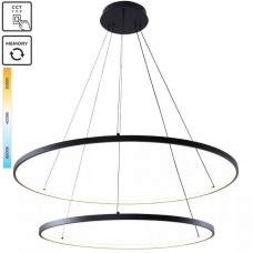 Φωτιστικό Κρεμαστό Φ60/80 LED 60W 2500lm 230V CCT σε Μαύρο BRENO 003064-026647